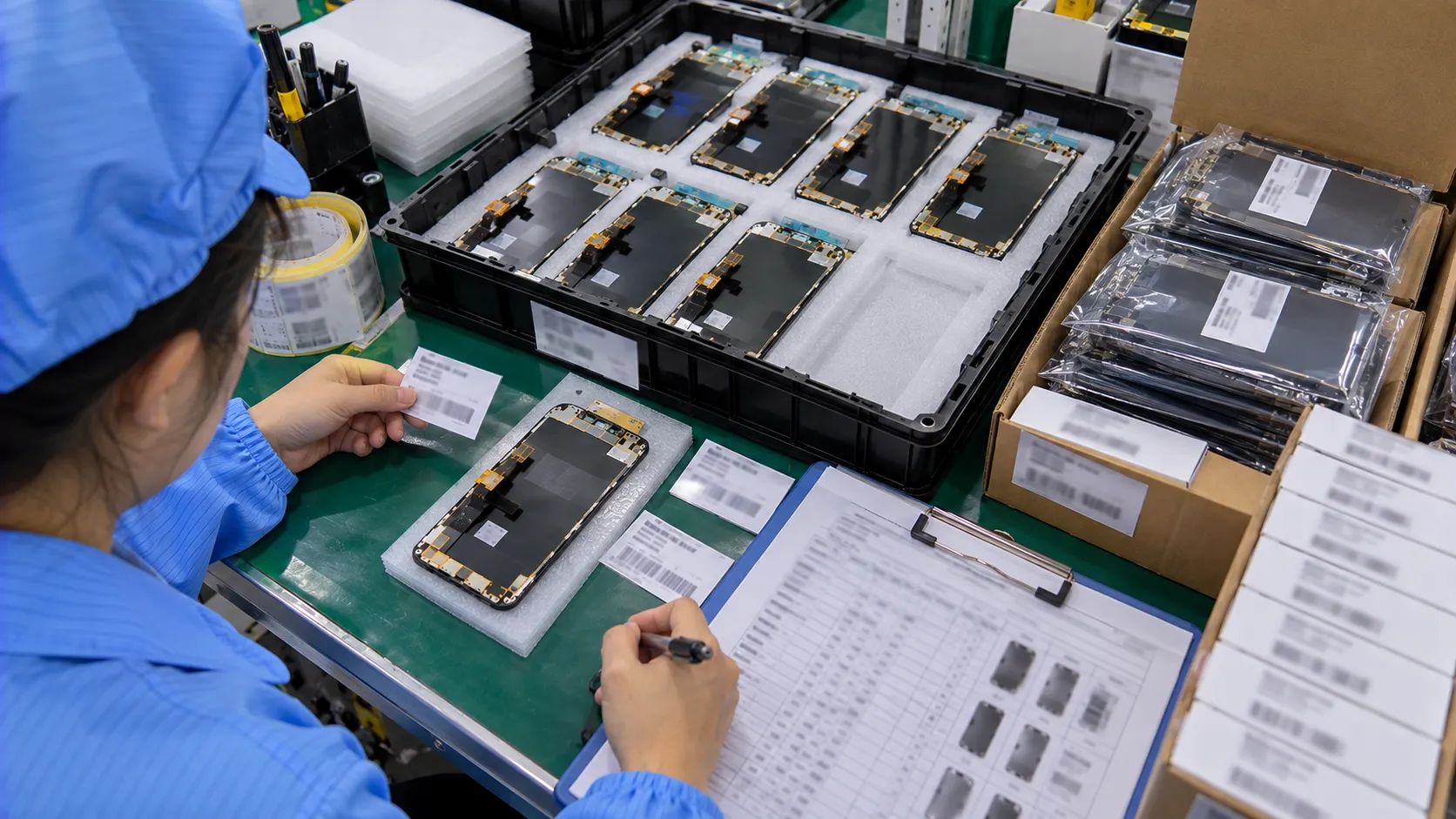 iPhone LCD batch traceability linking product labels and QC records iPhone LCD batch traceability linking product labels and QC records