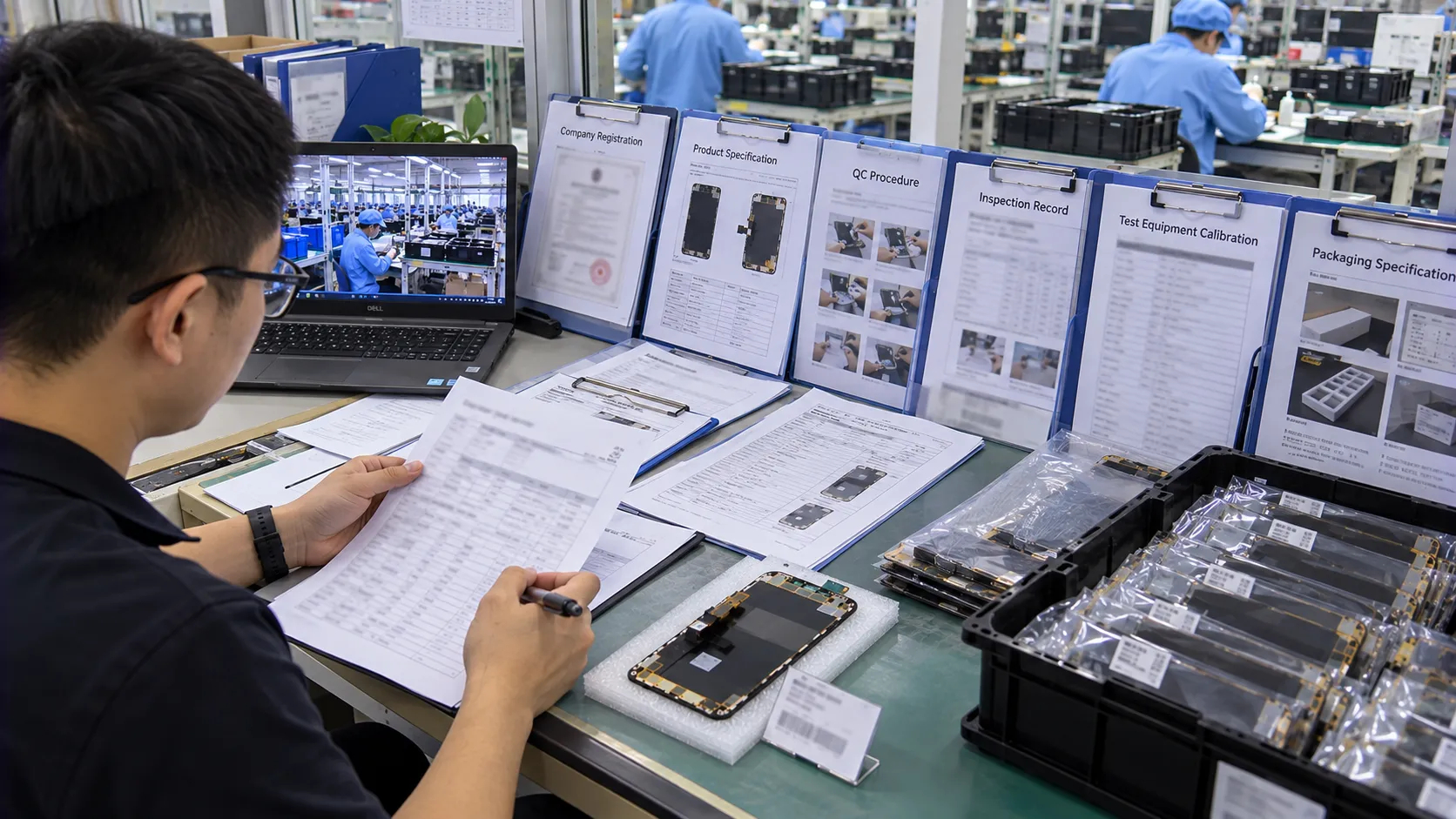 LCD factory audit documents checked against product and QC evidence LCD factory audit documents checked against product and QC evidence